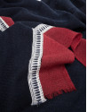 Navy blue foulard with ethnic details