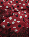 Red double print foulard