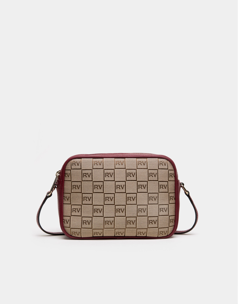Bolso bandolera Taylor lona burdeos