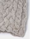 Gorro de punto de lana beige