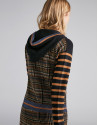 Knit sweatshirt with hood