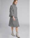 Houndstooth wrap-around skirt
