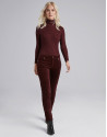Burgundy plain corduroy pants