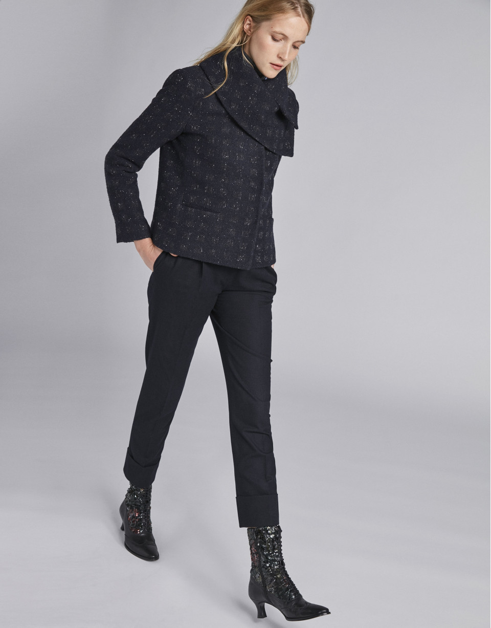 Navy blue short coat