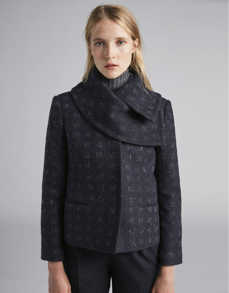 Navy blue short coat