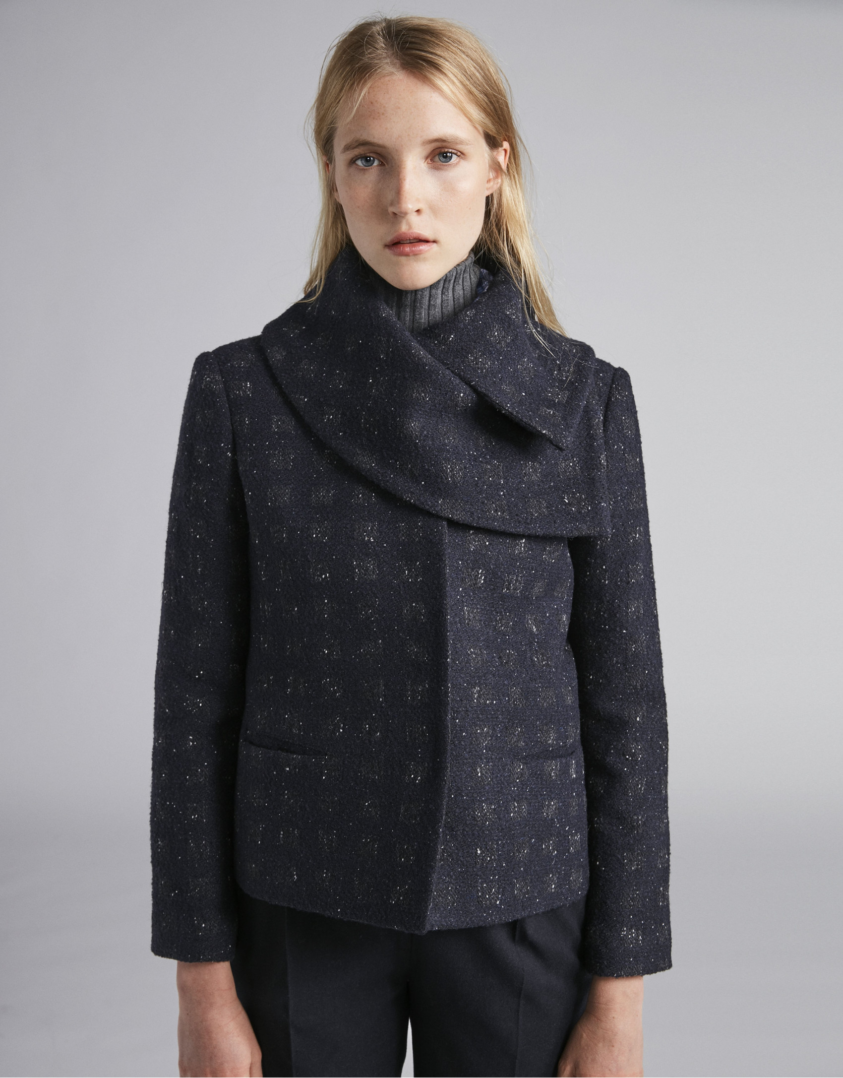 Navy blue short coat