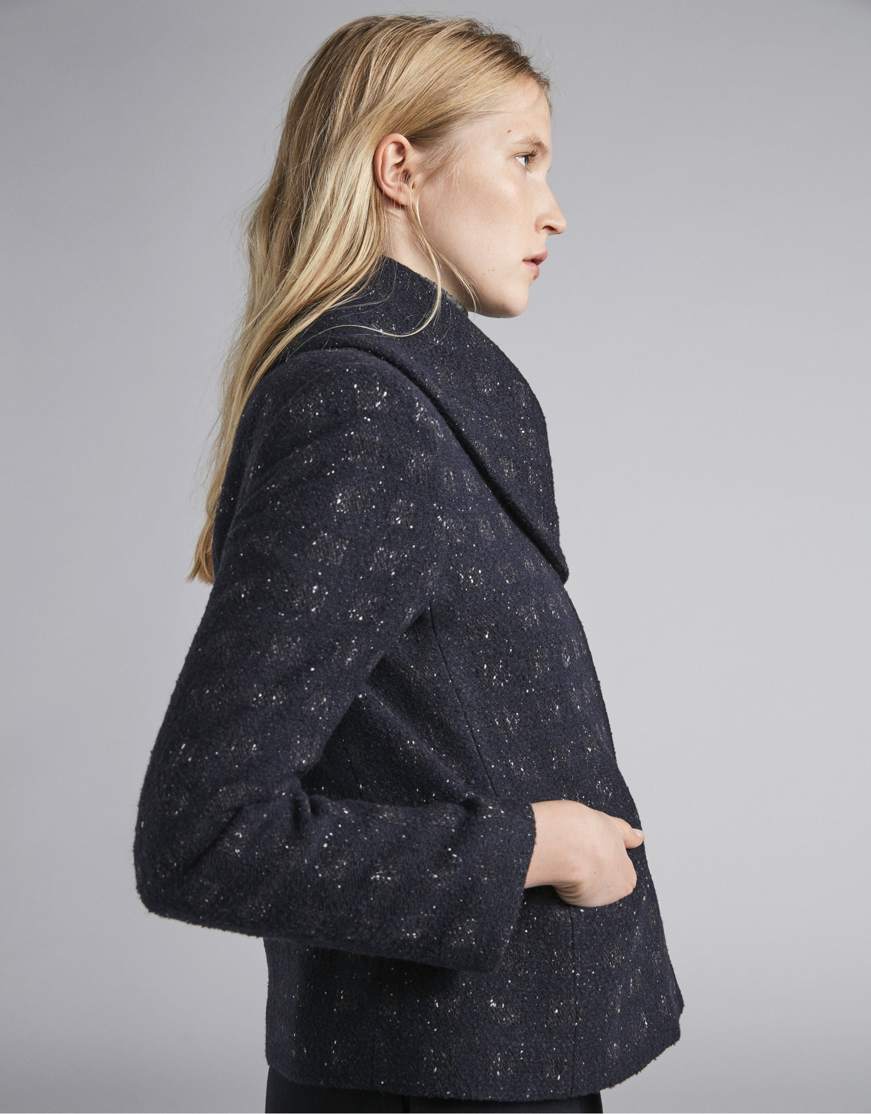 Navy blue short coat