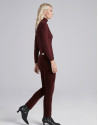Pantalón pana lisa granate
