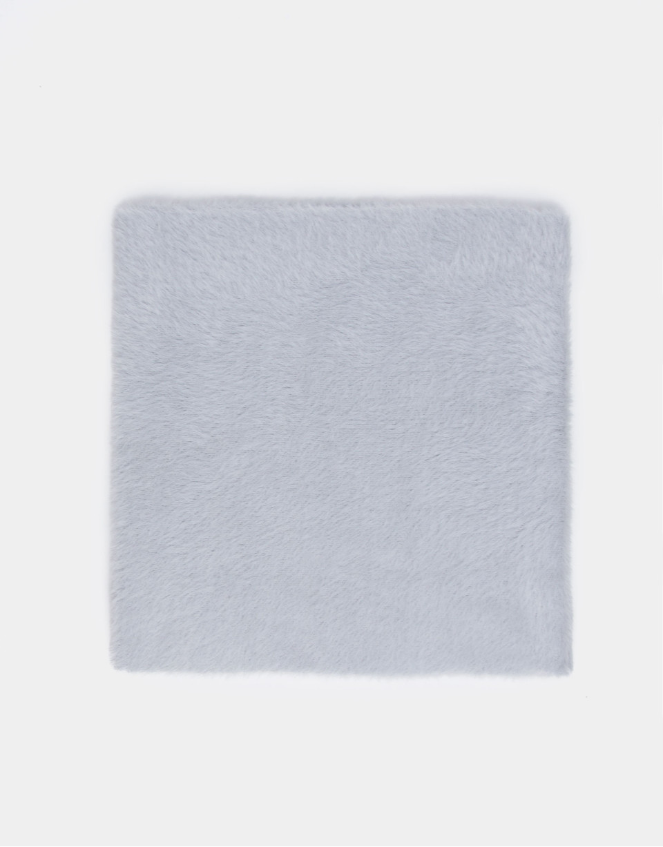 Pearl gray knit tubular scarf