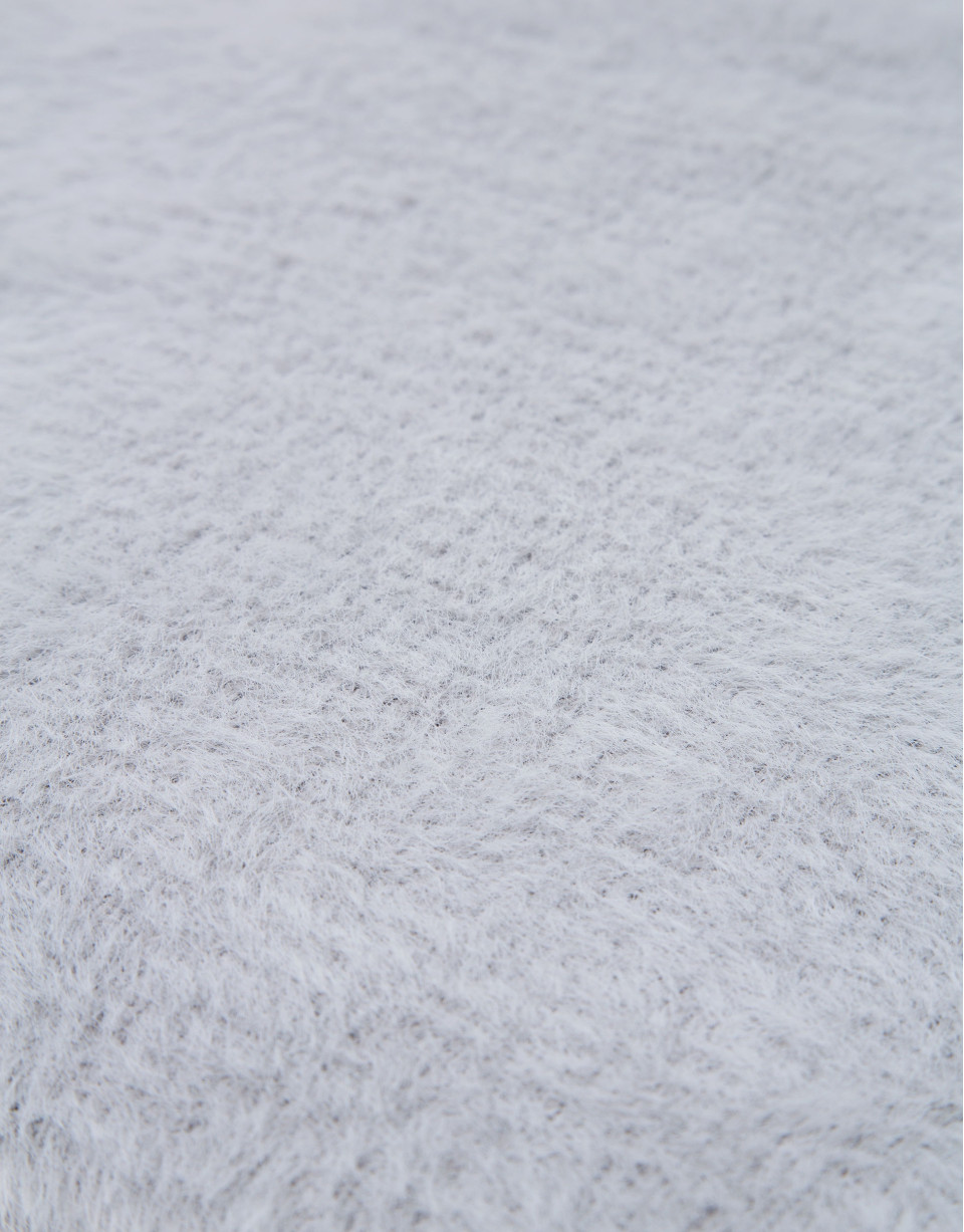 Pearl gray knit tubular scarf