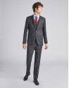 Traje slim fit lana gris oscuro