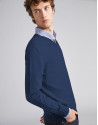 Jersey pico lana azul marino