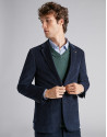 Green wool V-neck sweater