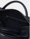 Blue napa leather Tetris shopping bag