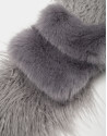 Pearl Gray fur-effect scarf