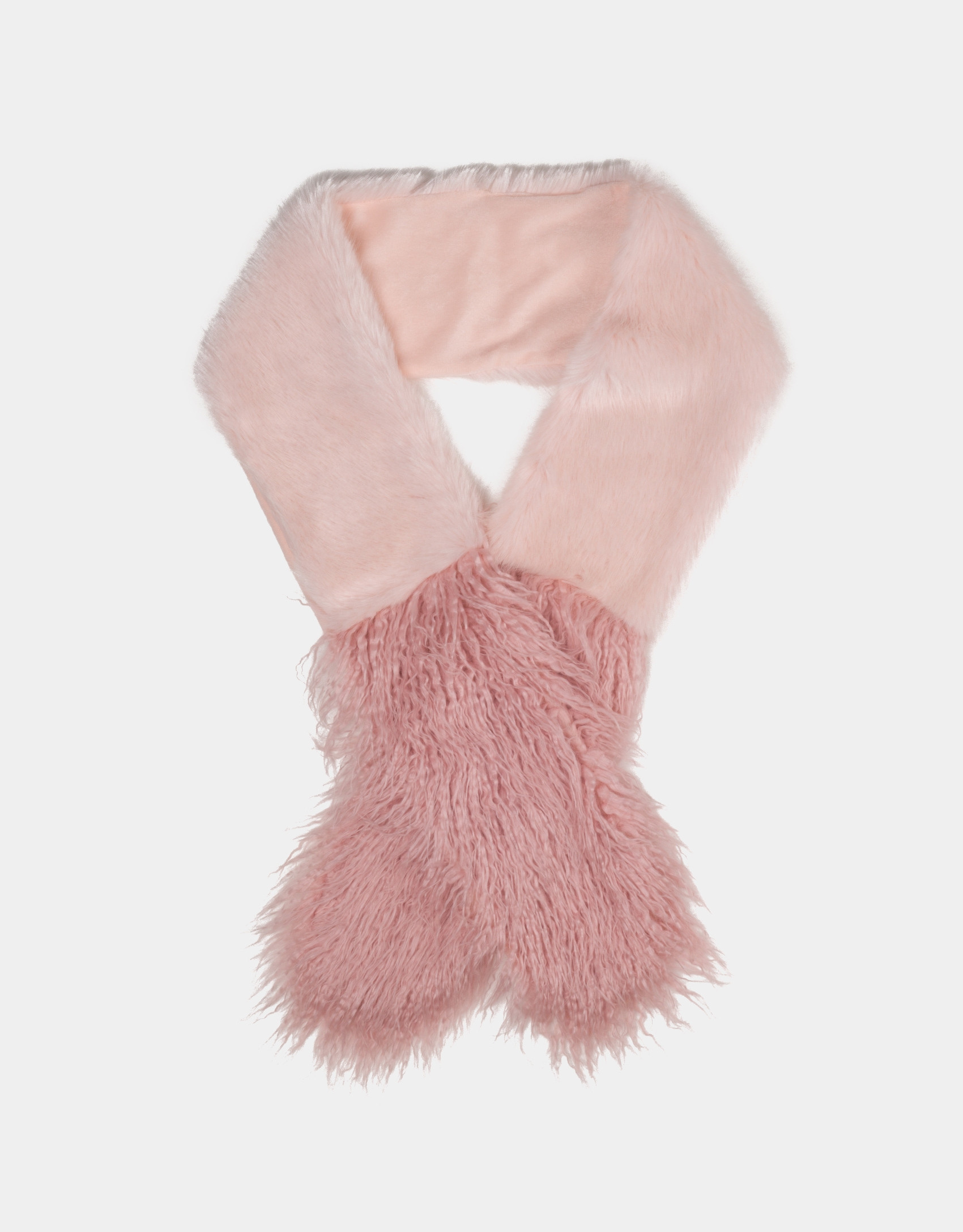 Bufanda efecto pelo rosa pastel