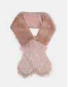 Bufanda efecto pelo rosa