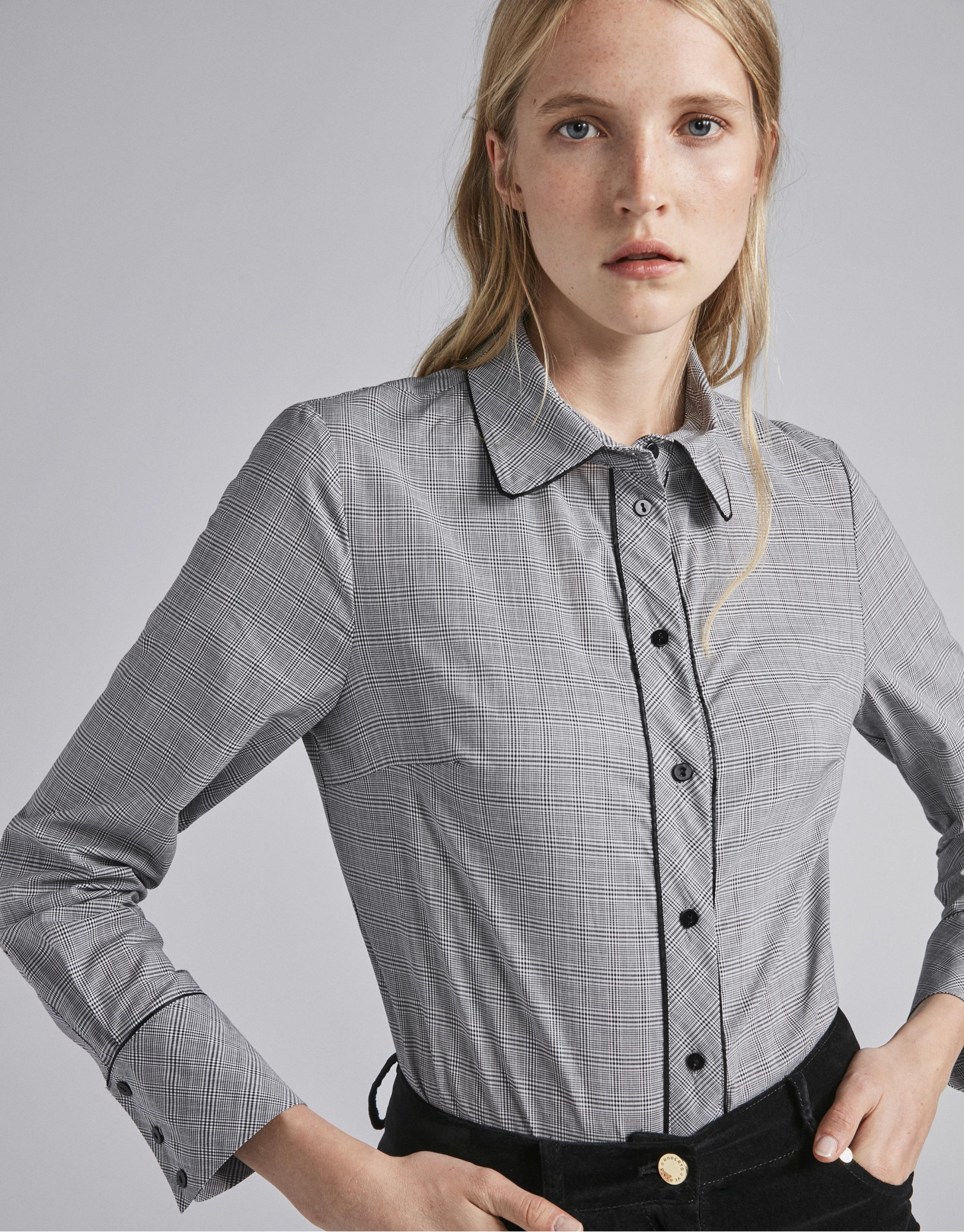 Men's glen plaid shirt