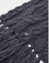 Wool scarf with fringe