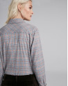 Camisa masculina cuadro gales plata
