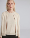 Chaqueta punto en crudo twin set