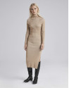 Camel knit midi dress