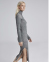 Gray knit midi dress