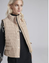 Beige quilted vest