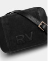 Bolso bandolera Louvre piel y serraje negro