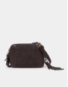 Bolso bandolera Louvre piel y serraje marrón