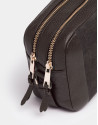 Bolso bandolera Louvre piel y serraje marrón