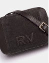 Bolso bandolera Louvre piel y serraje marrón