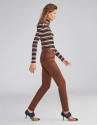 Light brown cigarette pants with 5 pockets