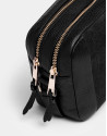Bolso bandolera Louvre piel y serraje negro