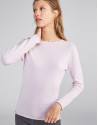 Jersey cuello redondo rosa