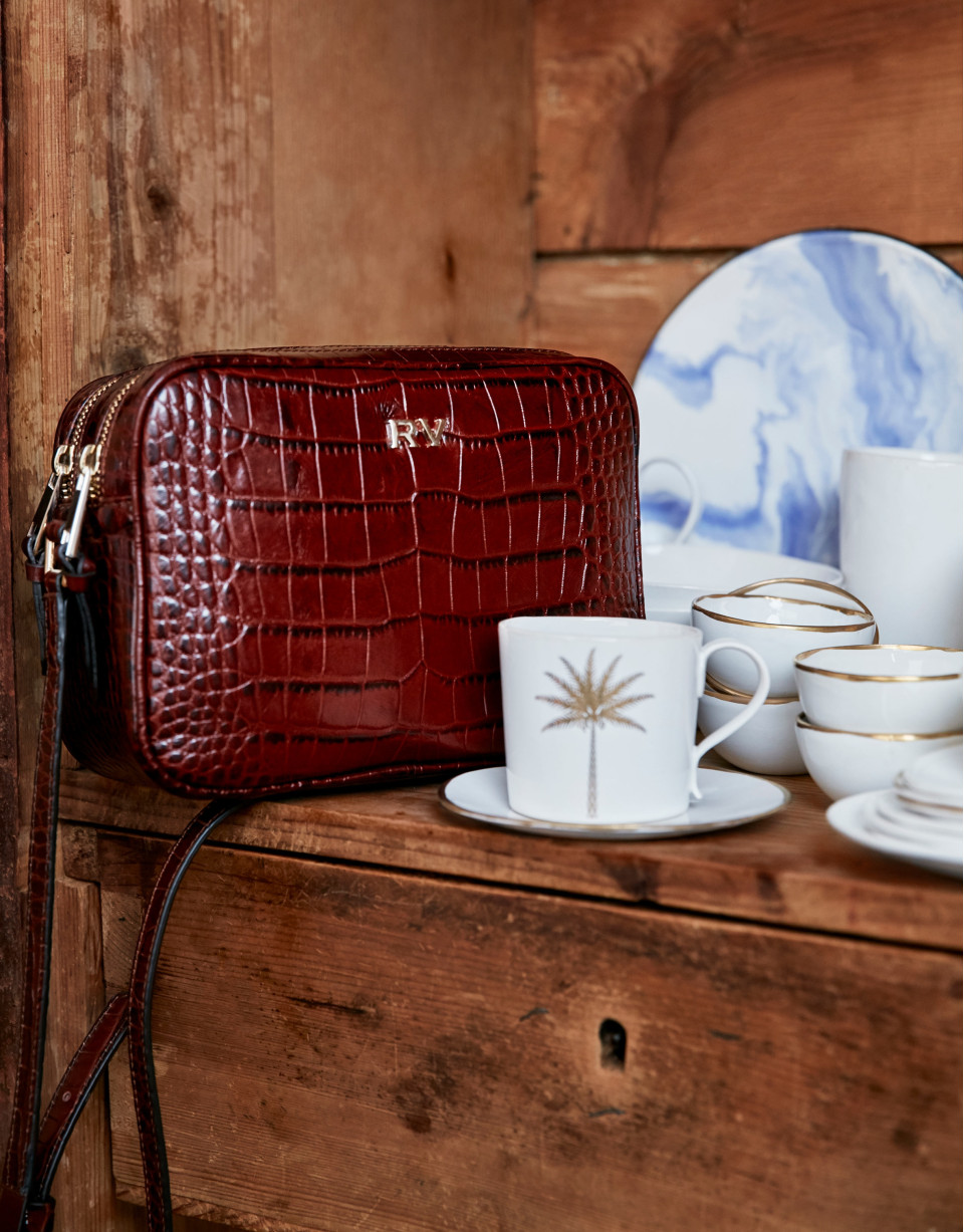 Bolso bandolera Taylor coco burdeos