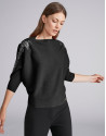 Black sweater with bat sleeves