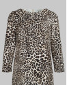 Vestido corte recto estampado animal print