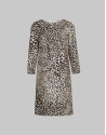 Vestido corte recto estampado animal print