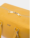 Mustard leather Louvre bowling bag