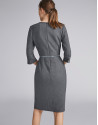 Marengo gray gross grain midi dress