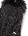 Pearl gray wool knit cap