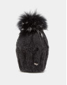 Pearl gray wool knit cap