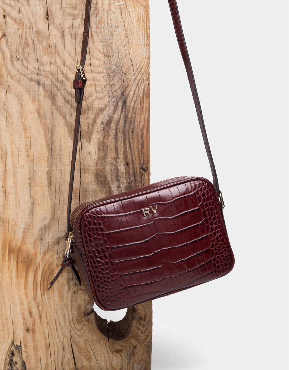 Bolso bandolera Taylor coco burdeos