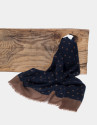 Foulard with mink-colored polka dots