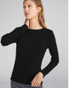 Black sweater with round neck