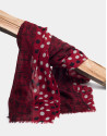 Red double print foulard