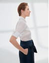Navy blue pencil skirt with lace