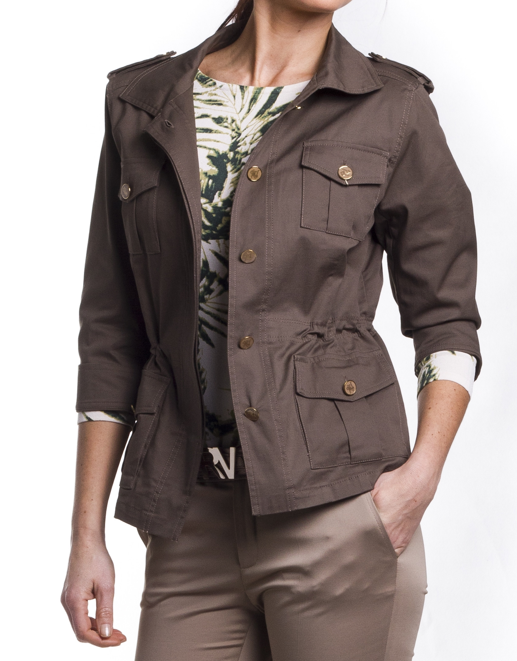 Shirt collar parka 