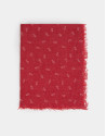 Fular liso rojo estampado RV